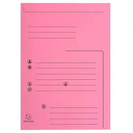 Paquet de 25 chemises 2 rabats SUPER 210 Contact - 24x32cm - Rose - EXACOMPTA 