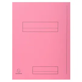 Paquet de 50 chemises imprim&eacute;es 2 rabats SUPER 210 - 24x32cm - Rose - EXACOMPTA 