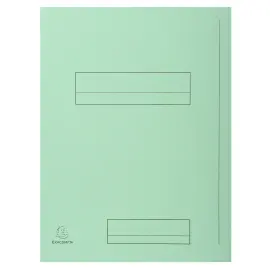 Paquet de 50 chemises imprim&eacute;es 2 rabats SUPER 210 - 24x32cm - Vert clair - EXACOMPTA 