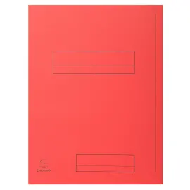 Paquet de 50 chemises imprim&eacute;es 2 rabats SUPER 210 - 24x32cm - Rouge - EXACOMPTA 