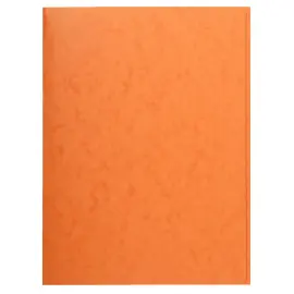 Chemise simple sans &eacute;lastique avec 3 rabats carte lustr&eacute;e 400gm&sup2; - A4 - Orange - EXACOMPTA 