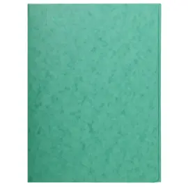 Chemise simple sans &eacute;lastique avec 3 rabats carte lustr&eacute;e 400gm&sup2; - A4 - Vert - EXACOMPTA 
