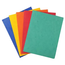 Chemise simple sans &eacute;lastique avec 3 rabats carte lustr&eacute;e 390gm&sup2; &reg; - A4 - Couleurs assorties - EXACOMPTA 