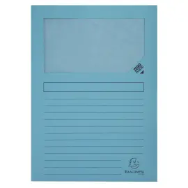 Paquet de 25 chemises &agrave; fen&ecirc;tre Forever&reg; 120 g/m&sup2; - 22 x 31 cm - Bleu clair - Exacompta 