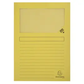Paquet de 25 chemises &agrave; fen&ecirc;tre Forever&reg; 120 g/m&sup2; - 22 x 31 cm - Jaune - Exacompta 