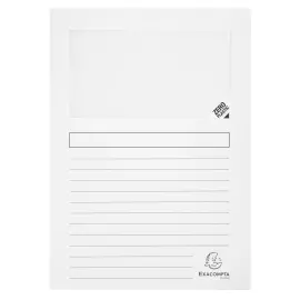 Paquet de 10 chemises &agrave; fen&ecirc;tre SUPER 160 g/m2 - 22 x 31 cm - Couleurs assorties - Exacompta 