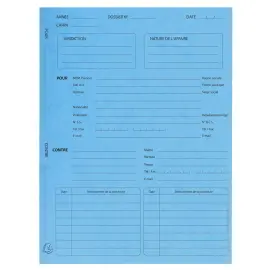 Paquet de 25 dossiers de proc&eacute;dure carte lustr&eacute;e 25x32cm - Turquoise - EXACOMPTA 