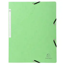 Chemise &agrave; &eacute;lastique sans rabat carte lustr&eacute;e 400gm&sup2; - A4 - Tilleul - EXACOMPTA 