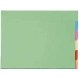 Paquet de 10x6 chemises compartiments a onglets pour armoire SUPER 210 - 24x32cm - Couleurs assorties - EXACOMPTA 