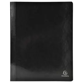 Chemise &agrave; lamelle carte lustr&eacute;e pellicul&eacute;e 355gm&sup2; Iderama - A4 - Noir - EXACOMPTA 