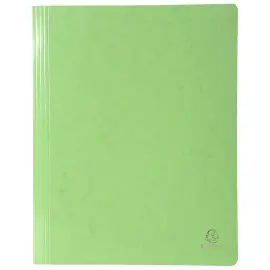 Chemise &agrave; lamelle carte lustr&eacute;e pellicul&eacute;e 355gm&sup2; Iderama - A4 - Vert anis - EXACOMPTA 