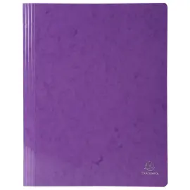 Chemise &agrave; lamelle carte lustr&eacute;e pellicul&eacute;e 355gm&sup2; Iderama - A4 - Violet - EXACOMPTA 