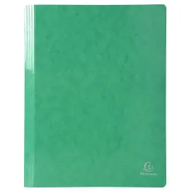 Chemise &agrave; lamelle carte lustr&eacute;e pellicul&eacute;e 355gm&sup2; Iderama - A4 - Vert fonc&eacute; - EXACOMPTA 