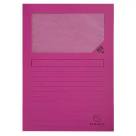 Paquet de 100 chemises &agrave; fenetre Forever&reg; - 22x31cm - Fuchsia - EXACOMPTA 