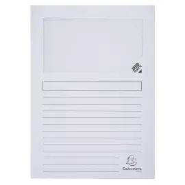 Paquet de 100 chemises &agrave; fenetre Forever&reg; - 22x31cm - Blanc - EXACOMPTA 