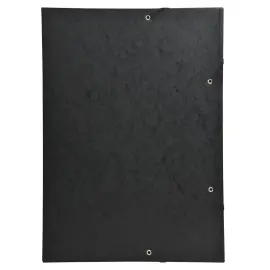 Chemise &agrave; &eacute;lastique 3 rabats carte lustr&eacute;e 600gm&sup2; - A3 - Noir - EXACOMPTA 