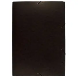 Chemise &agrave; &eacute;lastique 3 rabats carte lustr&eacute;e 600gm&sup2; - A2 - Noir - EXACOMPTA 