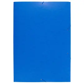 Chemise &agrave; &eacute;lastique 3 rabats carte lustr&eacute;e 600gm&sup2; - A2 - Bleu - EXACOMPTA 