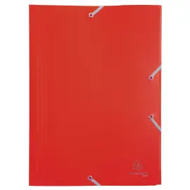 Chemise &agrave; &eacute;lastique 3 rabats Polypropyl&egrave;ne 4/10e Opaque Eco - A4 - Rouge - EXACOMPTA 