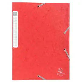 Boite de classement livr&eacute;e &agrave; plat Cartobox Dos 25mm Carte lustr&eacute;e - A4 - Rouge - EXACOMPTA 