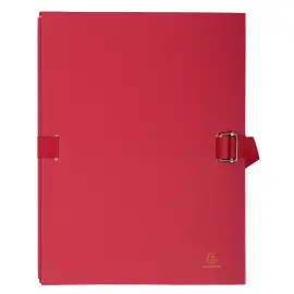 Chemise dos extensible papier 24x32cm - film&eacute;e par 5 - Rouge - EXACOMPTA 