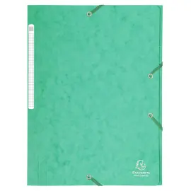 Chemise &agrave; &eacute;lastiques Maxi capacity carte lustr&eacute;e 425gm&sup2; - A4 - Vert - EXACOMPTA 