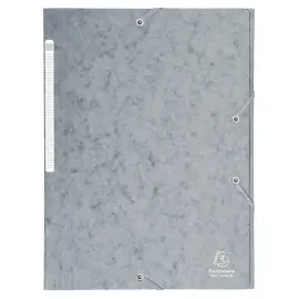 Chemise &agrave; &eacute;lastiques Maxi capacity carte lustr&eacute;e 425gm&sup2; - A4 - Gris - EXACOMPTA 