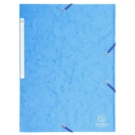 Chemise &agrave; &eacute;lastiques Maxi capacity carte lustr&eacute;e 425gm&sup2; - A4 - Turquoise - EXACOMPTA 
