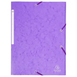 Chemise &agrave; &eacute;lastiques Maxi capacity carte lustr&eacute;e 425gm&sup2; - A4 - Violet - EXACOMPTA 