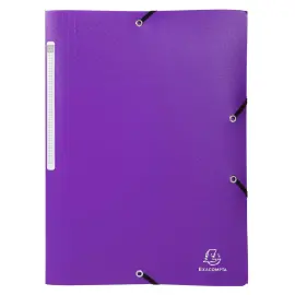 Chemise &agrave; &eacute;lastiques 3 rabats PP OPAK - A4 - Violet - EXACOMPTA 