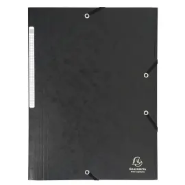 Chemise &agrave; &eacute;lastiques Maxi capacity carte lustr&eacute;e 425gm&sup2; - A4 - Noir - EXACOMPTA 
