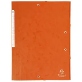 Chemise &agrave; &eacute;lastiques Maxi capacity carte lustr&eacute;e 425gm&sup2; - A4 - Orange - EXACOMPTA 