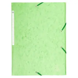 Chemise &agrave; &eacute;lastiques Maxi capacity carte lustr&eacute;e 425gm&sup2; - A4 - Tilleul - EXACOMPTA 