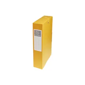 Boite de classement Exabox Dos 60mm Carte lustr&eacute;e - A4 - Jaune - EXACOMPTA 