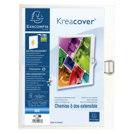Chemise dos extensible Krea Cover&reg; - 24x32cm - Blanc - EXACOMPTA 