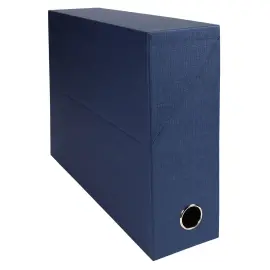 Bo&icirc;te transfert Dos 90 mm papier toil&eacute; - Bleu fonc&eacute; - Exacompta 