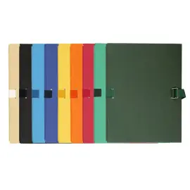 Chemise dos extensible papier 24x32cm - film&eacute;e par 5 - Couleurs assorties - EXACOMPTA 