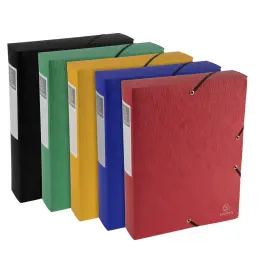 Boite de classement Exabox Dos 60mm Carte lustr&eacute;e Scotten - A4 - Couleurs assorties - EXACOMPTA 