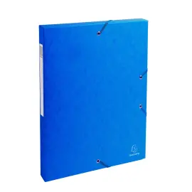 Boite de classement Exabox Dos 25mm Carte lustr&eacute;e - A4 - Bleu - EXACOMPTA 