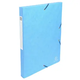 Boite de classement Exabox Dos 25mm Carte lustr&eacute;e - A4 - Turquoise - EXACOMPTA 