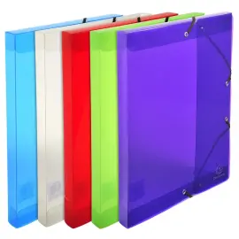 Boite de classement Exabox en polypropyl&egrave;ne - dos 25mm - Crystal Colours - A4 - Couleurs assorties - EXACOMPTA 