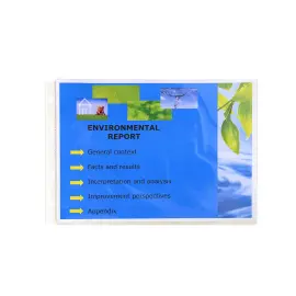 Sachet de 20 pochettes perfor&eacute;es horizontales Exactive - polypropyl&egrave;ne lisse 5,5/100e - Cristal - EXACOMPTA 