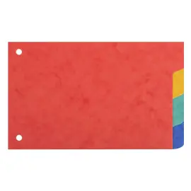 Intercalaires pour fiches bristol carte lustr&eacute;e 225g/m2 4 positions - 100x150mm - EXACOMPTA 