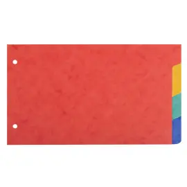 Intercalaires pour fiches bristol en carte lustr&eacute;e 225 g/m2 4 positions - 125 x 200 mm - Exacompta 