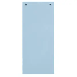 Paquet 100 fiches intercalaires horizontales unies perfor&eacute;es - 105 x 240 mm - Bleu clair - Exacompta 