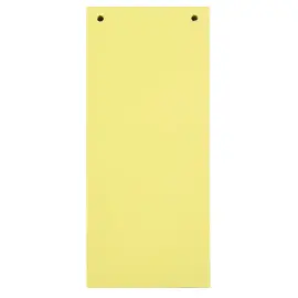 Paquet 100 fiches intercalaires horizontales unies perfor&eacute;es - 105 x 240 mm - Jaune - Exacompta 