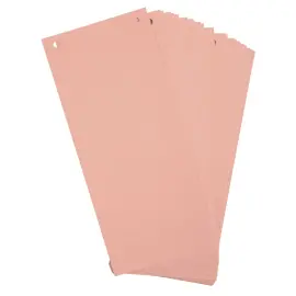 Paquet 100 fiches intercalaires horizontales unies perfor&eacute;es - 105x240mm - Rose - EXACOMPTA 