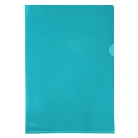 Sachet de 10 pochettes coin PVC lisse haute r&eacute;sistance 13/100e - A4 - Vert - Exacompta 