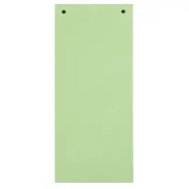 Paquet 100 fiches intercalaires horizontales unies perfor&eacute;es - 105x240mm - Vert - EXACOMPTA 