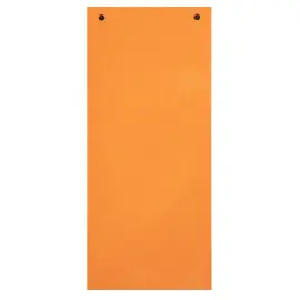 Paquet 100 fiches intercalaires horizontales unies perfor&eacute;es - 105x240mm - Orange - EXACOMPTA 